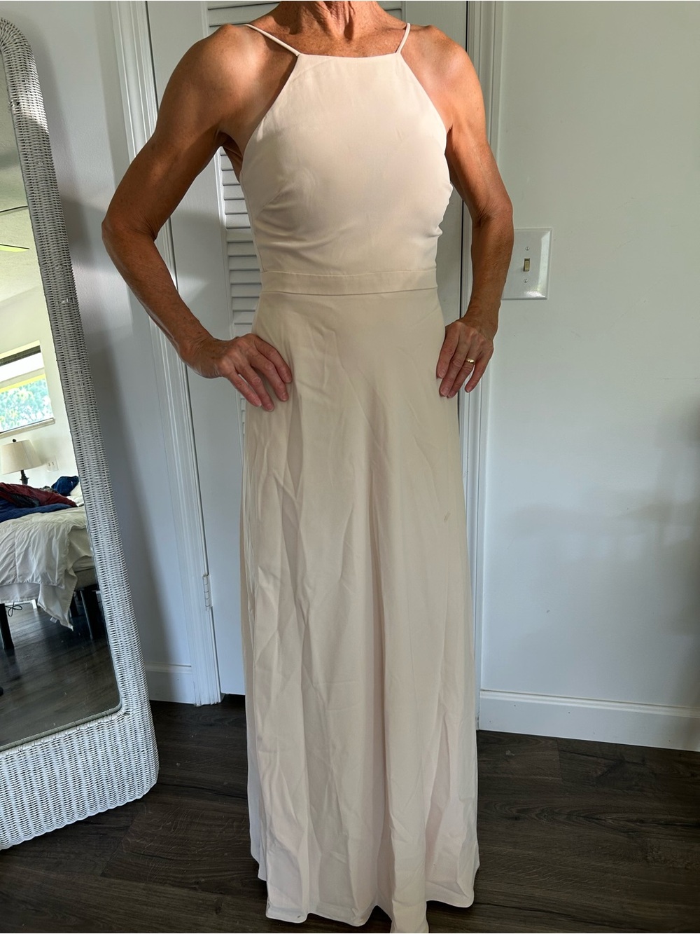 J. Crew Cream Halter Maxi Dress